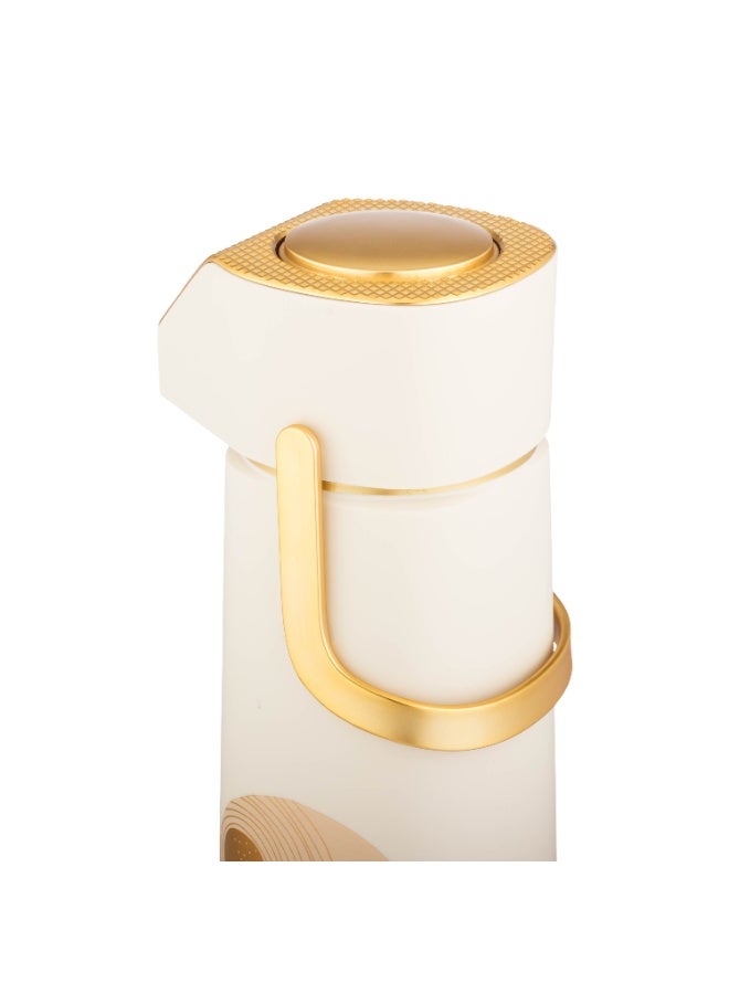 ريفان 🫖 ترمس ضغط ريفان فاكيوم 1.0 لتر – كريمي بلمسة ذهبية ✨ - Image 4